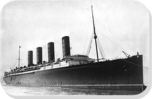 British ocean liner Lusitania sunk by German submarine, 1,198 perish, including American Alfred Vanderbilt.